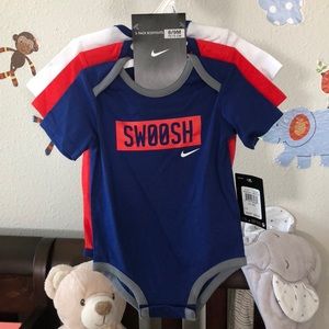 6-9M Nike Boy 3 Pack One Piece NWT🔥‼️